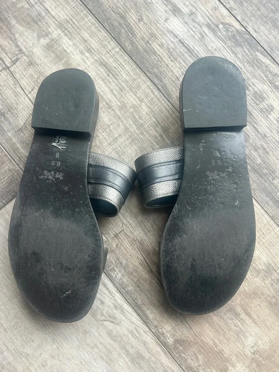 Coach Black Leather Slide‎ Sandals - Picture 7 of 8